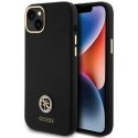 Case Guess GUHCP15M4DGPK iPhone 15 Plus / 14 Plus 6.7" black/black hardcase Silicone Logo Strass 4G