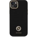 Case Guess GUHCP15M4DGPK iPhone 15 Plus / 14 Plus 6.7" black/black hardcase Silicone Logo Strass 4G