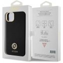 Dėklas Guess GUHCP15M4DGPK iPhone 15 Plus / 14 Plus 6.7" juoda/juodas hardcase Silicone Logo Strass 4G