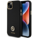 Case Guess GUHCP15M4DGPK iPhone 15 Plus / 14 Plus 6.7" black/black hardcase Silicone Logo Strass 4G