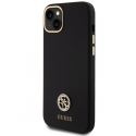Dėklas Guess GUHCP15M4DGPK iPhone 15 Plus / 14 Plus 6.7" juoda/juodas hardcase Silicone Logo Strass 4G