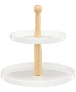 Cake dwupoziomowa Natural 26 cm white AMBITION