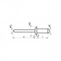 Kniedės MASTERFIX 1031 4x8mm, 1000vnt. Kniedės MASTERFIX 1031 4x8mm, 1000vnt.