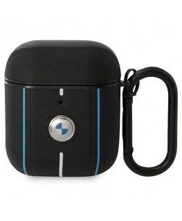 BMW BMA222RVSK AirPods 1/2 cover juoda/juodas Leather Color Lines