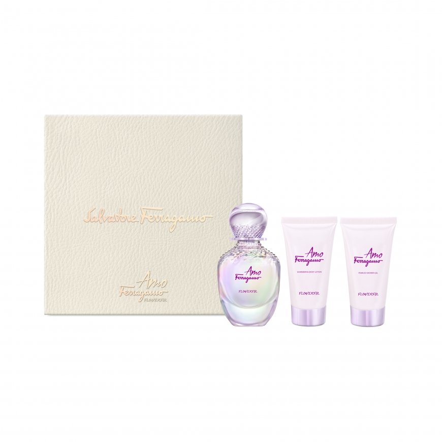 Salvatore Ferragamo Amo Flowerful Spring Kit parfümeeria- ja vannikomplekt 3 tk Emane