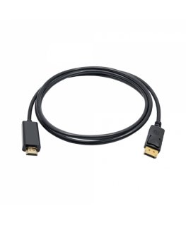 Akyga AK-AV-05 видео кабель адаптер 1,8 m HDMI Тип A (Стандарт) DisplayPort Черный, Золото