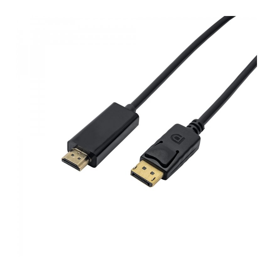 Akyga AK-AV-05 videokaabliadapter 1,8 m HDMI tüüp A (Standard) DisplayPort Must, Kuld – 2