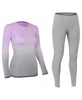 Women's thermal underwear set Spokey Flora (L/XL) violet/grey