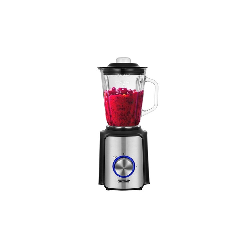 Mesko Home MS 4080 kannmikser 1,5 l Lauapealne blender 1200 W Mustikas, Teras, Läbipaistev