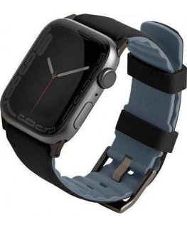 Uniq Išmaniojo laikrodžio Apple Watch 4/5/6/7/8/SE/ULTRA magnetinis/dvipusis dirželis, Juodos spalvos, 44/45/49mm