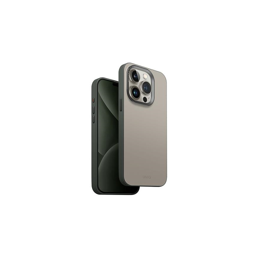 "Uniq Lyden DS" "Apple iPhone 15 Pro Max Magsafe" dėklas, dramblio kaulo spalvos / žalias – 3
