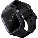 "Uniq Monos Apple Watch" 44/45 mm hibridinis dirželis ir dėklas, juodas "Uniq Monos Apple Watch" 44/45 mm hibridinis dirželis ir dėklas, juodas