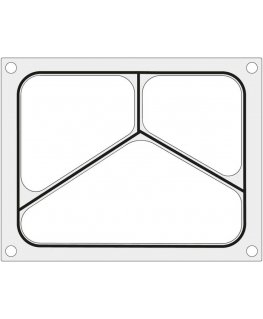 Matrix form Hendi with three-compartment tray 227x178 mm