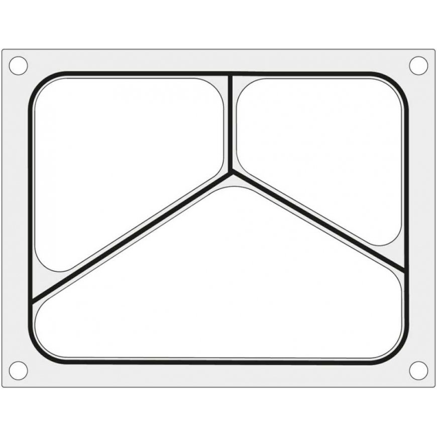 Matrix form Hendi with three-compartment tray 227x178 mm