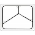 Matrix form Hendi with three-compartment tray 227x178 mm Matrix form Hendi with three-compartment tray 227x178 mm