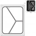 Matrix form Hendi with three-compartment tray 227x178 mm Matrix form Hendi with three-compartment tray 227x178 mm