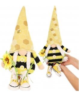 Saska Garden gnome bee 25cm in sneakers spring decoration