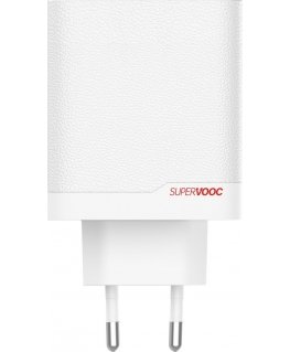 OnePlus SUPERVOOC 120W Dual Ports Power Adapter -verkkovirtalaturi, valkoinen