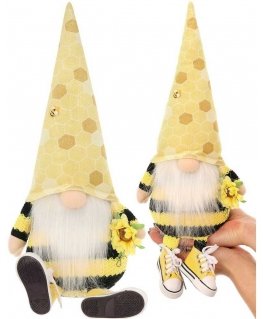Saska Garden gnome sitting drone 35+6cm in sneakers spring decoration