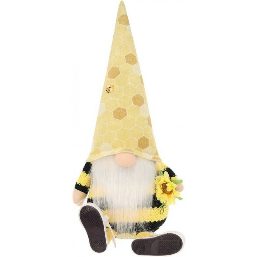 Saska Garden gnome sitting drone 35+6cm in sneakers spring decoration – 2