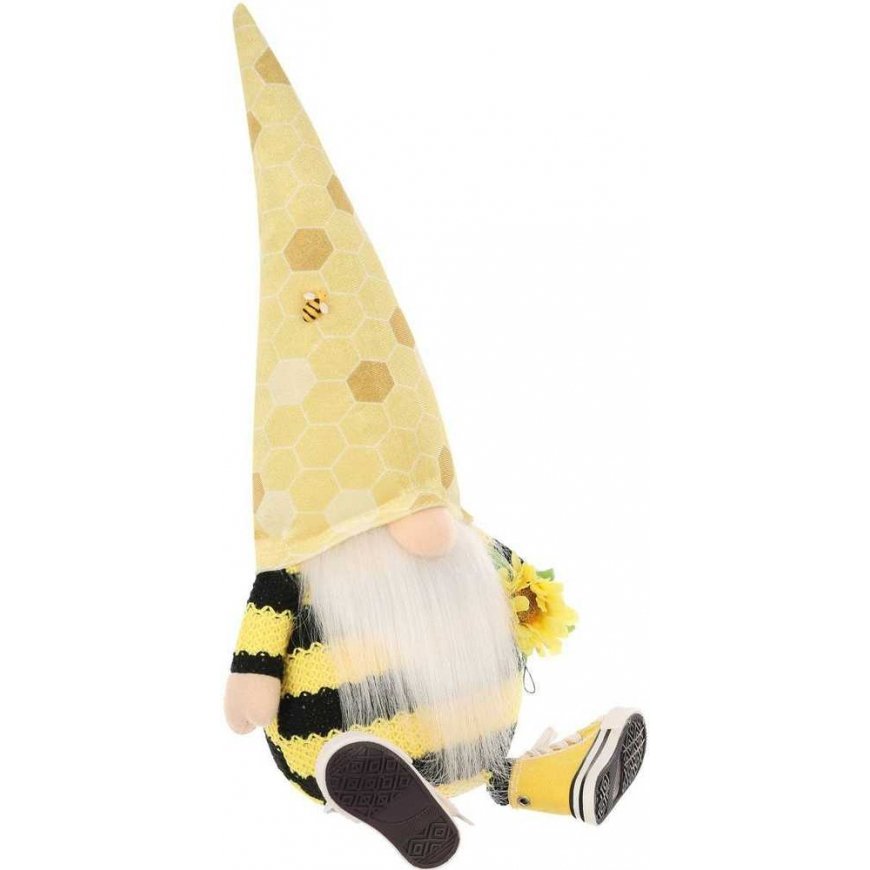 Saska Garden gnome sitting drone 35+6cm in sneakers spring decoration – 4