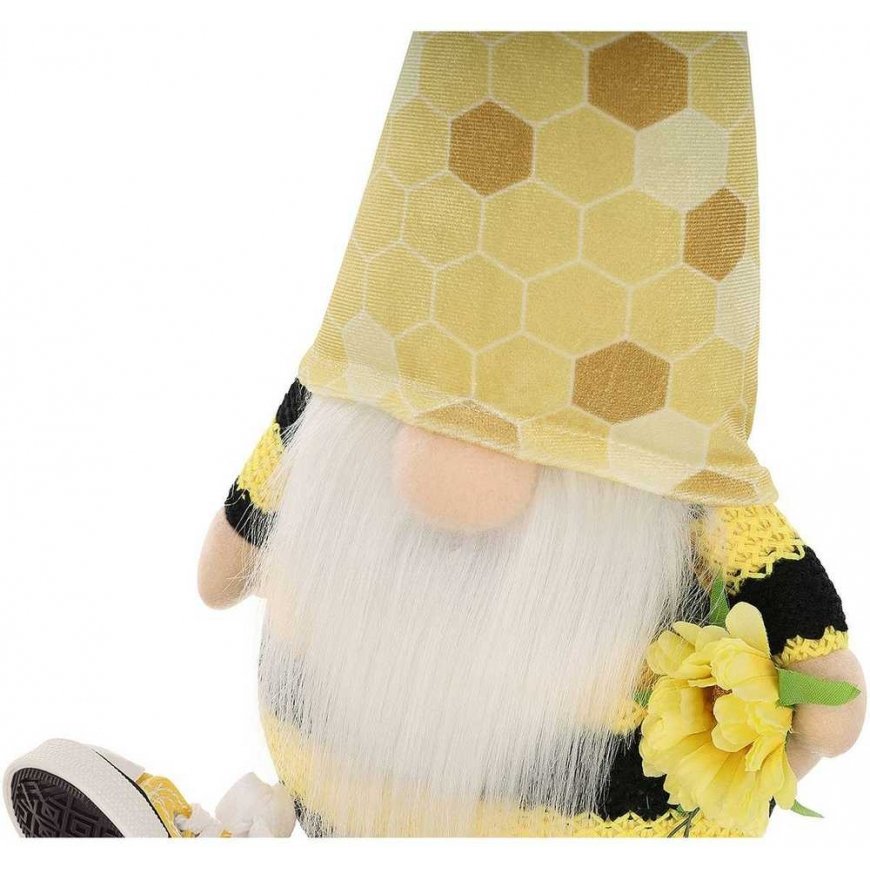 Saska Garden gnome sitting drone 35+6cm in sneakers spring decoration – 5