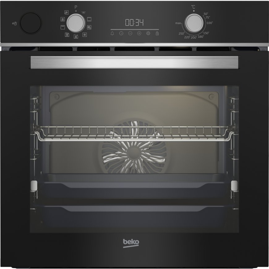 Beko BBIS18300XCSE krāsns Melns, Nerūsējošs tērauds