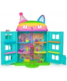 Spin Master Koci Domek Gabi Wielki tęczowy dom with wind and doll Gabby's Celebration Dollhouse with sounds 60 cm