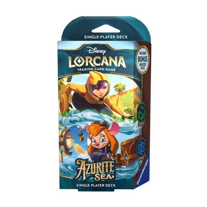 Ravensburger Disney Lorcana: Azurite Sea Starter Deck Emerald & Sapphire