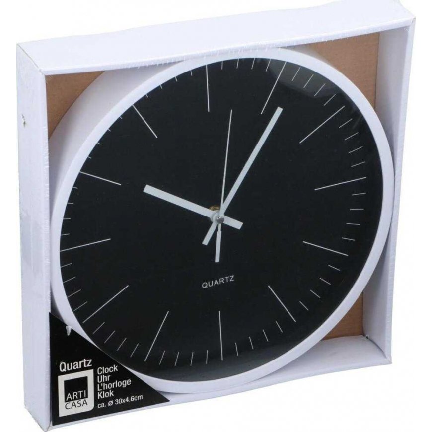 Wall clock 29,5X4,6CM ARTICASA WHITE – 2