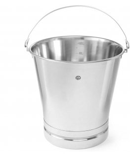 Stainless steel kitchen bucket with ring and divisions 10L - Hendi