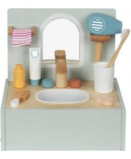 Tooky Toys ualetas Vonios kambarys Tualetas Medinis Vonios kambarys su priedais