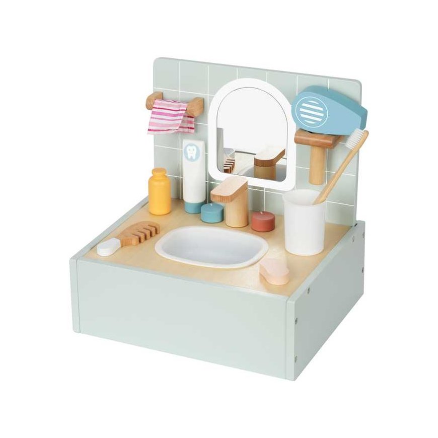 Tooky Toys ualetas Vonios kambarys Tualetas Medinis Vonios kambarys su priedais – 2