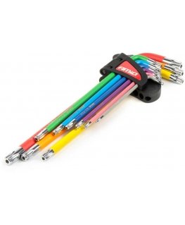 Klucze torx extra długie komplektas imbusy komplektas 9 vnt. s2 amio-04301