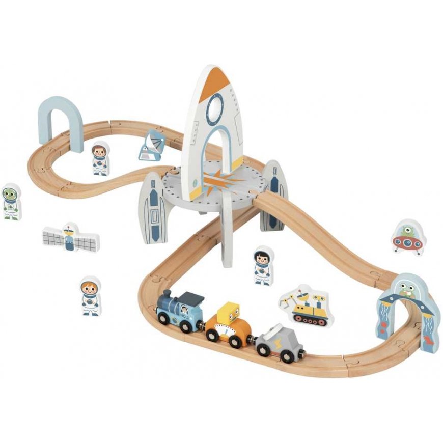 Tooky Toys Wooden Space Track Set – 3