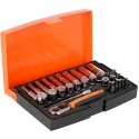 Galvučių, terkšlės ir priedų rinkinukas 4-13mm, antgaliai PH,HEX,TORX 1/4" 37vnt blisteryje. Bahco Galvučių, terkšlės ir priedų rinkinukas 4-13mm, antgaliai PH,HEX,TORX 1/4" 37vnt blisteryje. Bahco