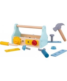 Tooky Toys Wooden tool box, set of 18 pcs.
