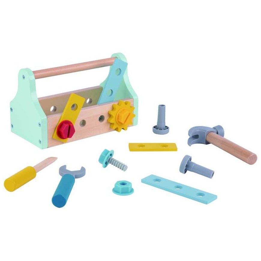 Tooky Toys Wooden tool box, set of 18 pcs. – 2