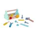 Tooky Toys Wooden tool box, set of 18 pcs. Tooky Toys Wooden tool box, set of 18 pcs.