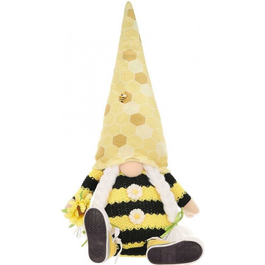 Saska Garden gnome sitting bee 35+6cm in sneakers spring decoration – 2