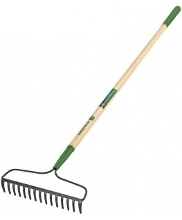 Truper Dirvos greblys su medine rankena, 166cm, 15 dantu John Deere®