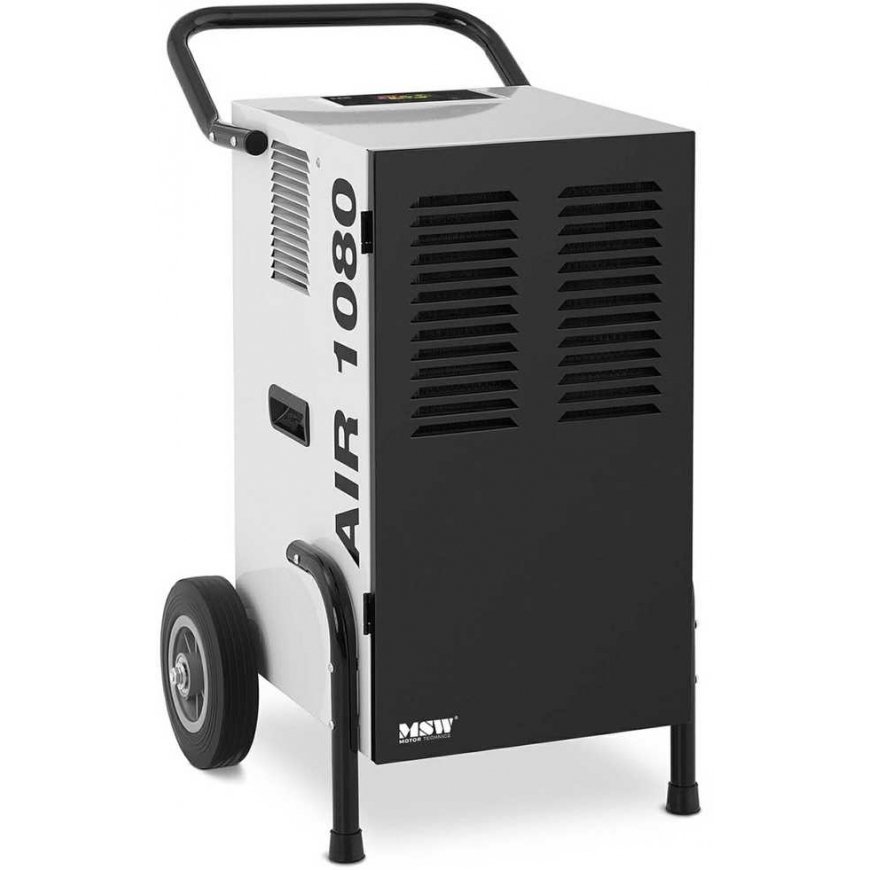 MSW Mobile industrial dehumidifier, capacity 9 l 50 l/24 h up to 80 m2 – 2