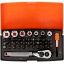 Set of heads, washers and accessories 6-13mm, bits PH, HEX, TORX 1/4" 39pcs Bahco Set of heads, washers and accessories 6-13mm, bits PH, HEX, TORX 1/4" 39pcs Bahco