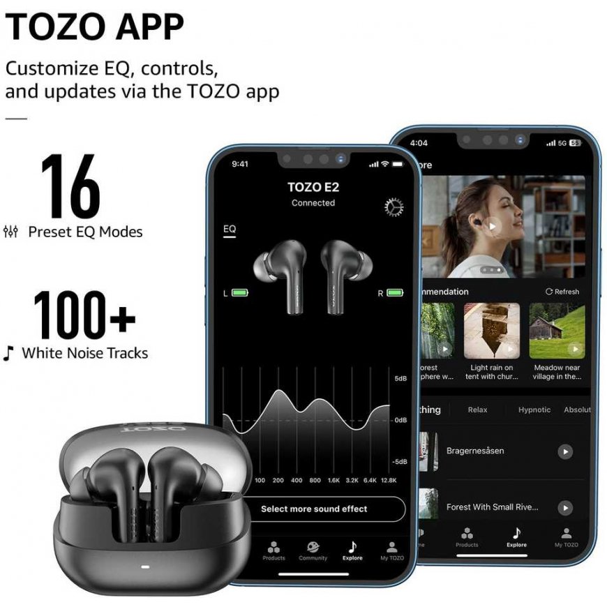 Headphones Tozo Agile Nova TWS Bluetooth Earbuds Black – 4