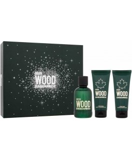 Dsquared2 Žalias Wood EDT tualetinis vanduo rinkinys vyrams, 100 ml