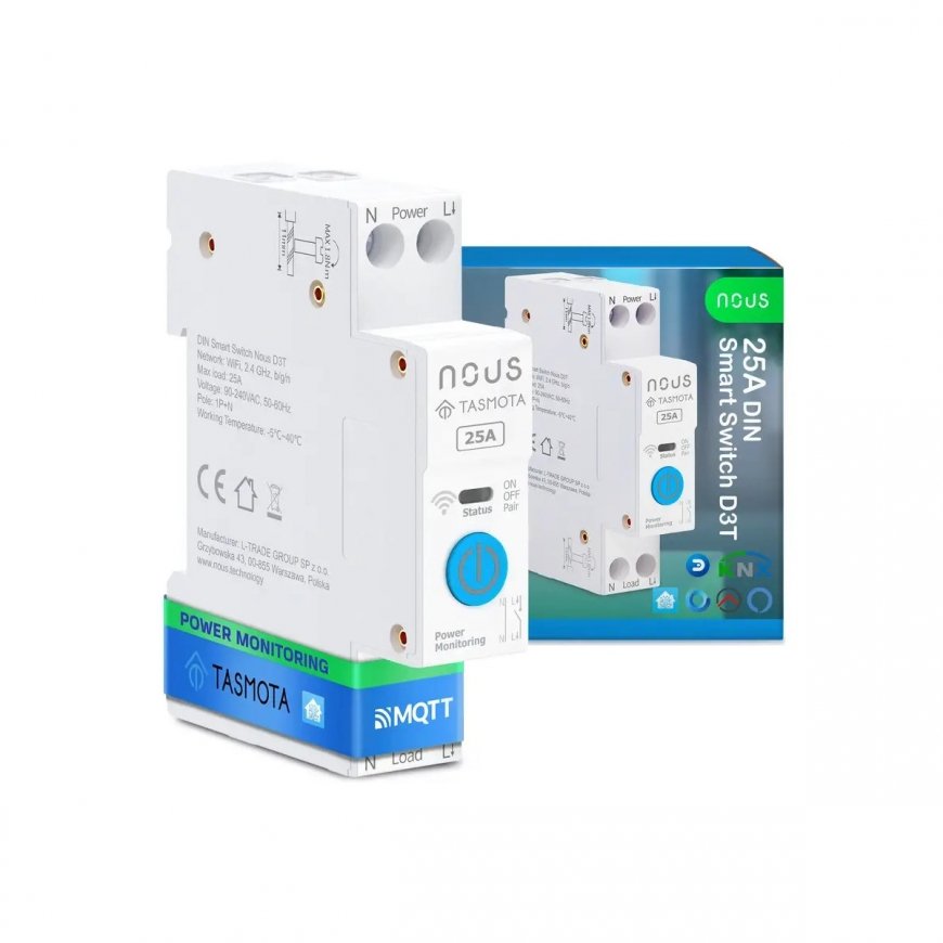 NOUS D3T DIN Smart Switch 25A