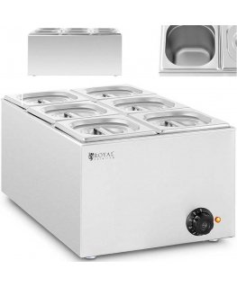 Royal Catering Electric Bemara 6 x GN 1/6, 640 W, stainless steel