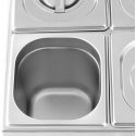 Royal Catering Elektrinis bemaras 6 x GN 1/6, 640 W, nerūdijantis plienas Royal Catering Elektrinis bemaras 6 x GN 1/6, 640 W, nerūdijantis plienas