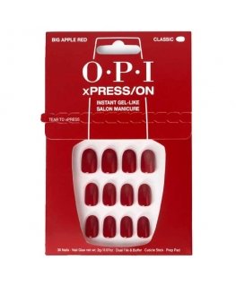 Opi Xpress-On Uñas Artificiales Tonos Icónicos Big Apple Red 30 U