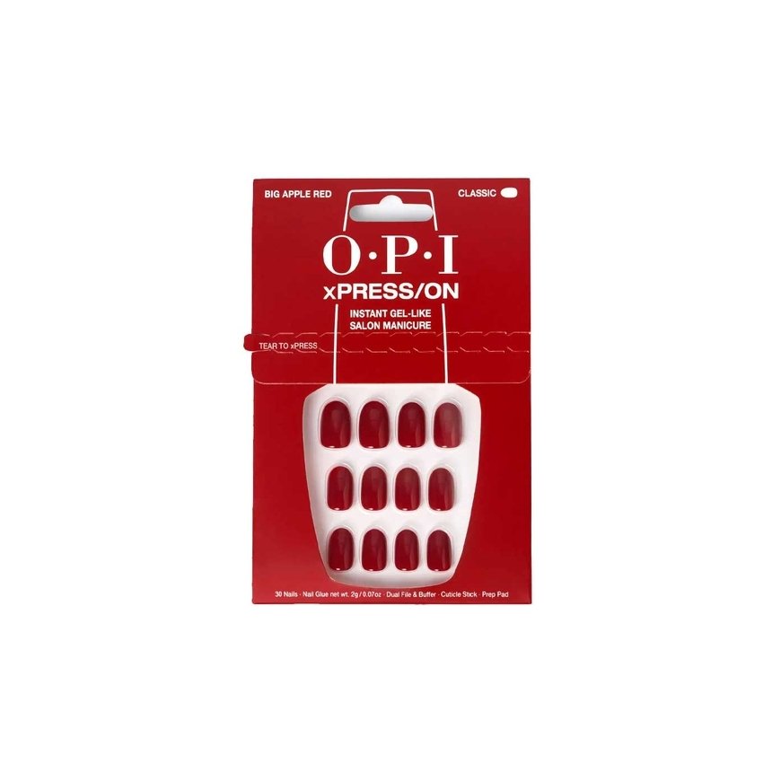 Opi Xpress-On Uñas Artificiales Tonos Icónicos Big Apple Raudona 30 U